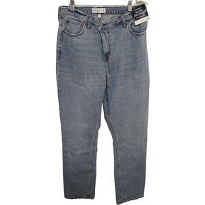 Abercrombie & Fitch The '90s Straight Ultra High Rise Blue Jeans Size 31 12 NWT